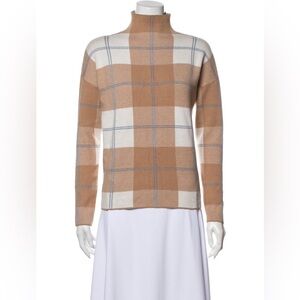Rachel Zoe Plaid Print Mock Neck Sweater